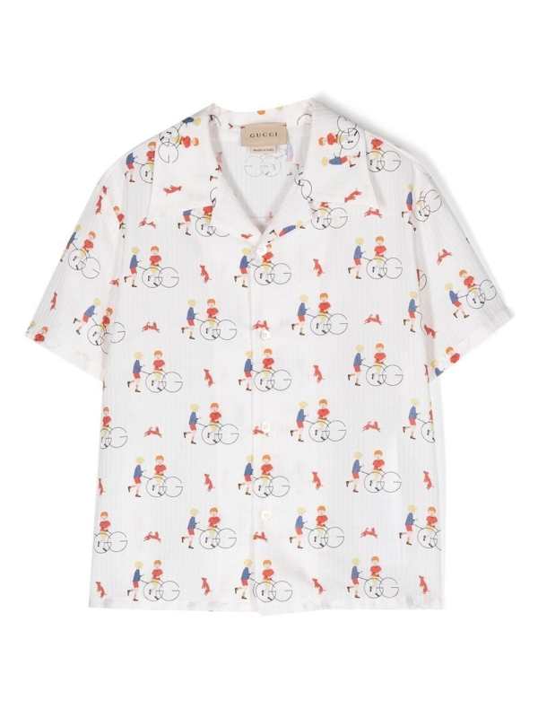 short-sleeve graphic-print shirt