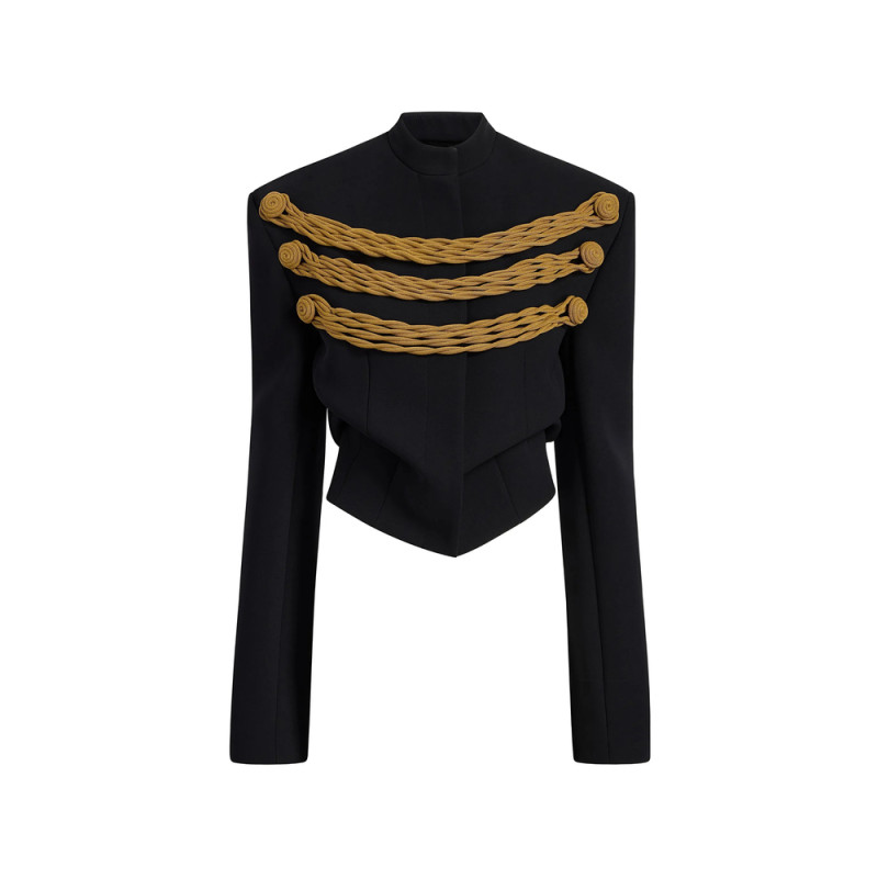 Khaite York Jacket With Cord Embroidery