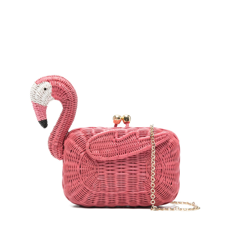 Serpui Nick Flamingo Clutch Bag