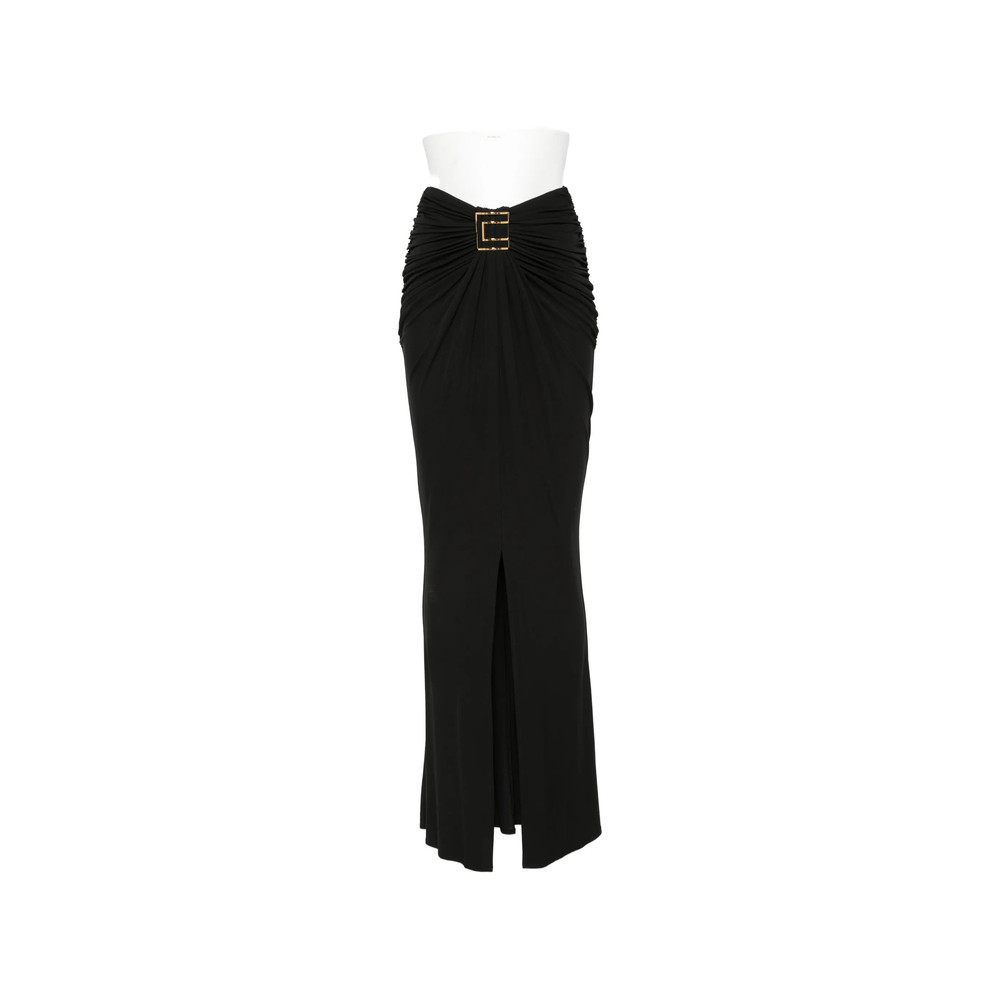 Elisabetta Franchi Ruched Logo-plaque Skirt