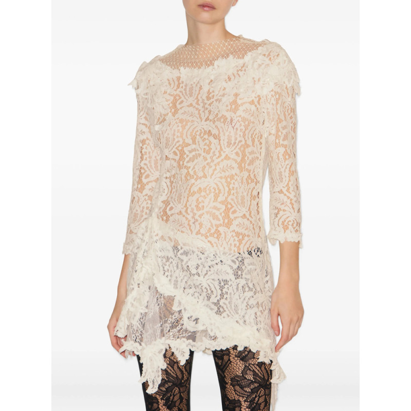 Isabel Marant Rubiana Floral-lace Ruffled Dress