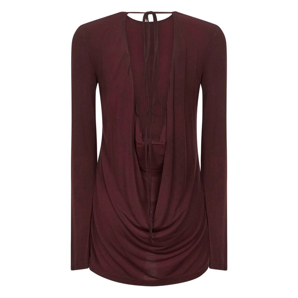 Uma Wang Cowl-back Long-sleeve Top