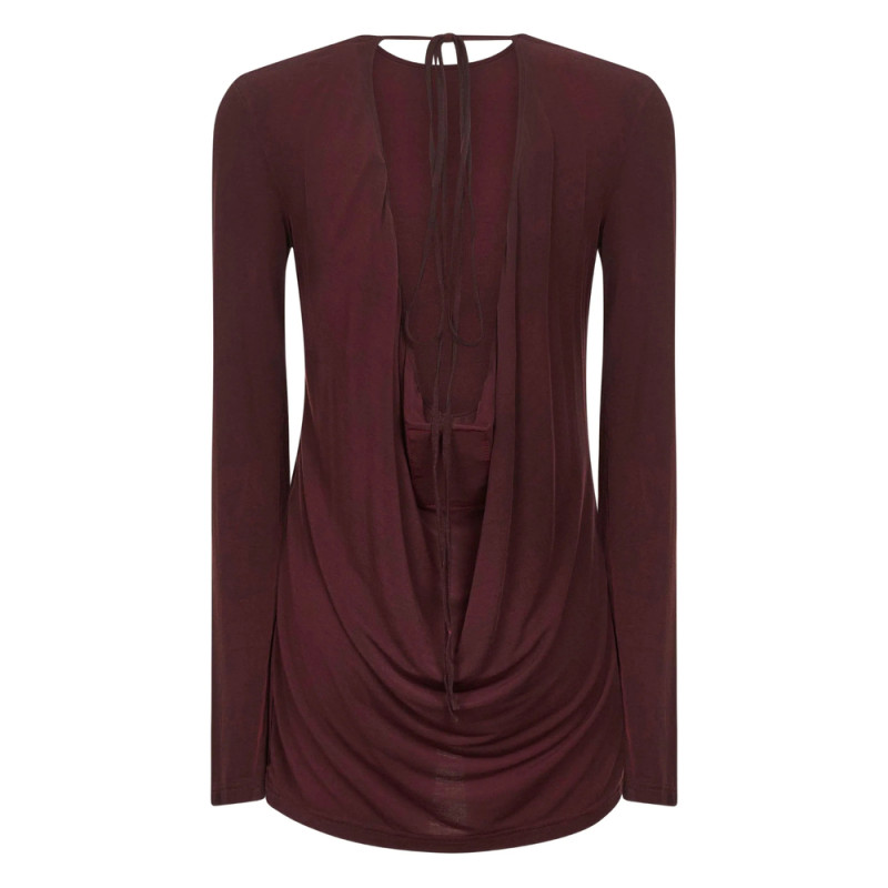 Uma Wang Cowl-back Long-sleeve Top