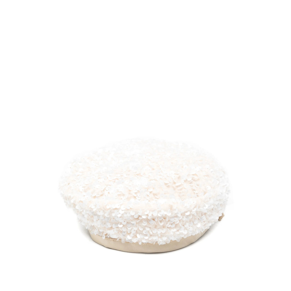 Vivetta Bow-detail Sequin Beret Hat