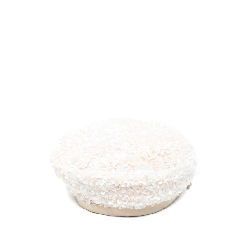 Vivetta Bow-detail Sequin Beret Hat