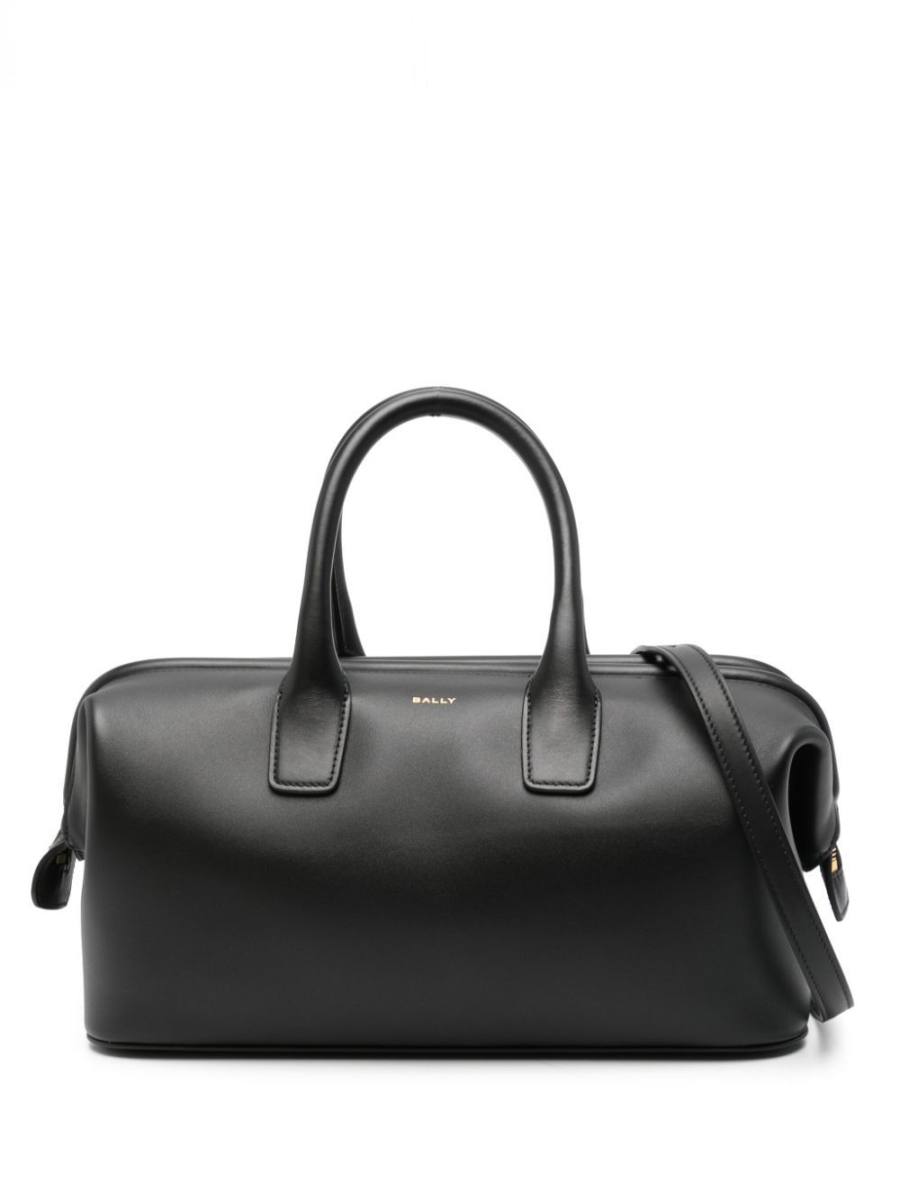 smooth leather tote bag