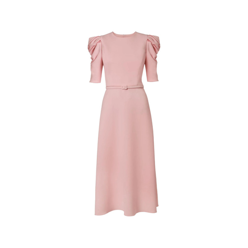 Carolina Herrera Puff-sleeve Midi Dress