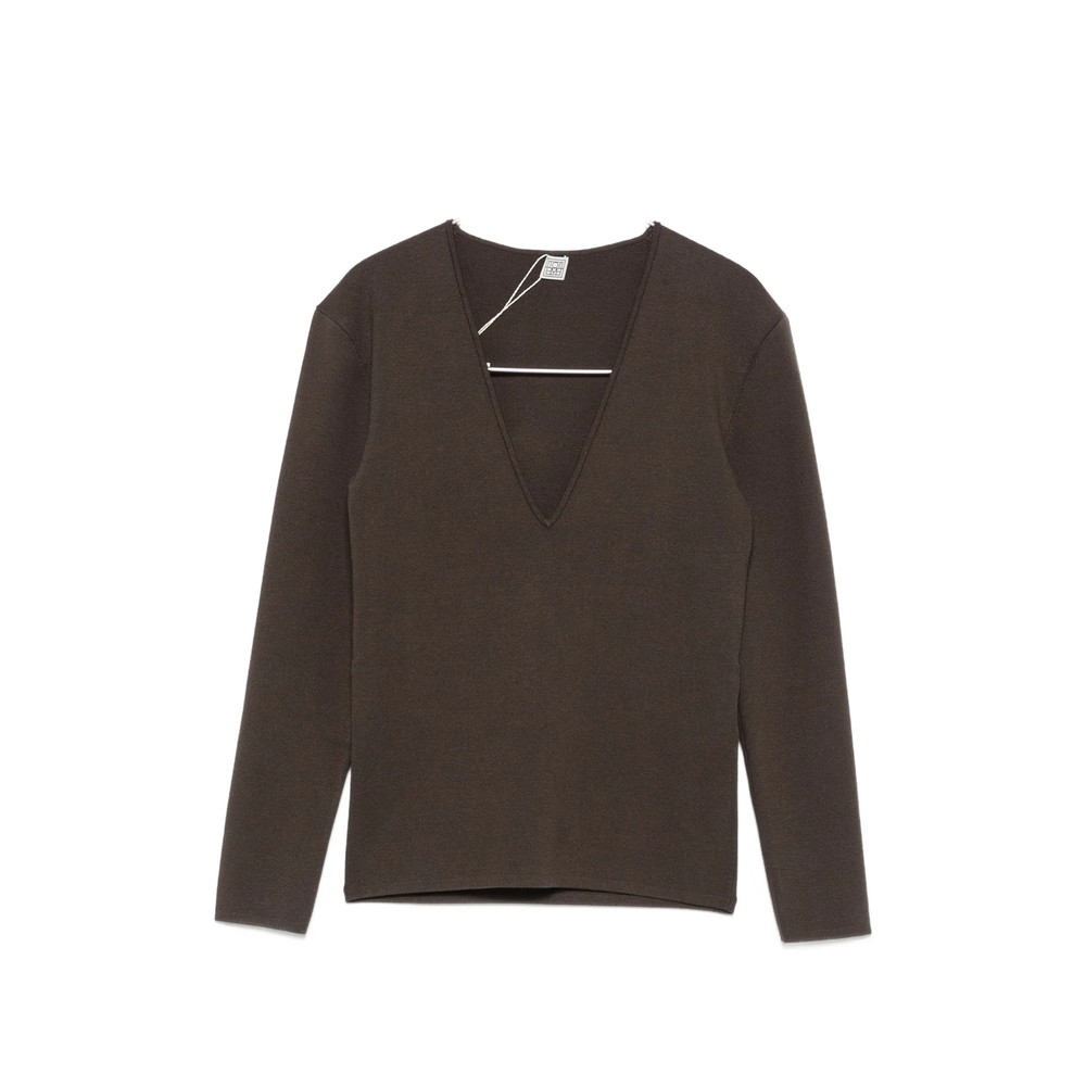 Toteme V-neck Long-sleeve Sweater