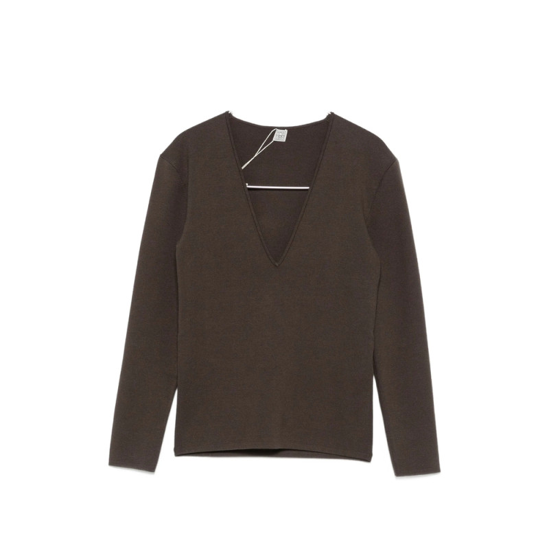 Toteme V-neck Long-sleeve Sweater