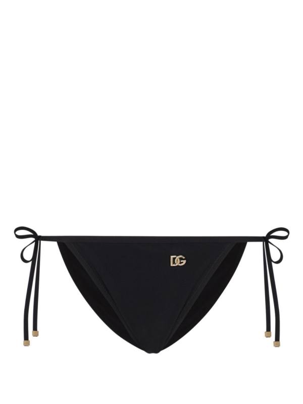 logo-plaque side-tie bikini bottom