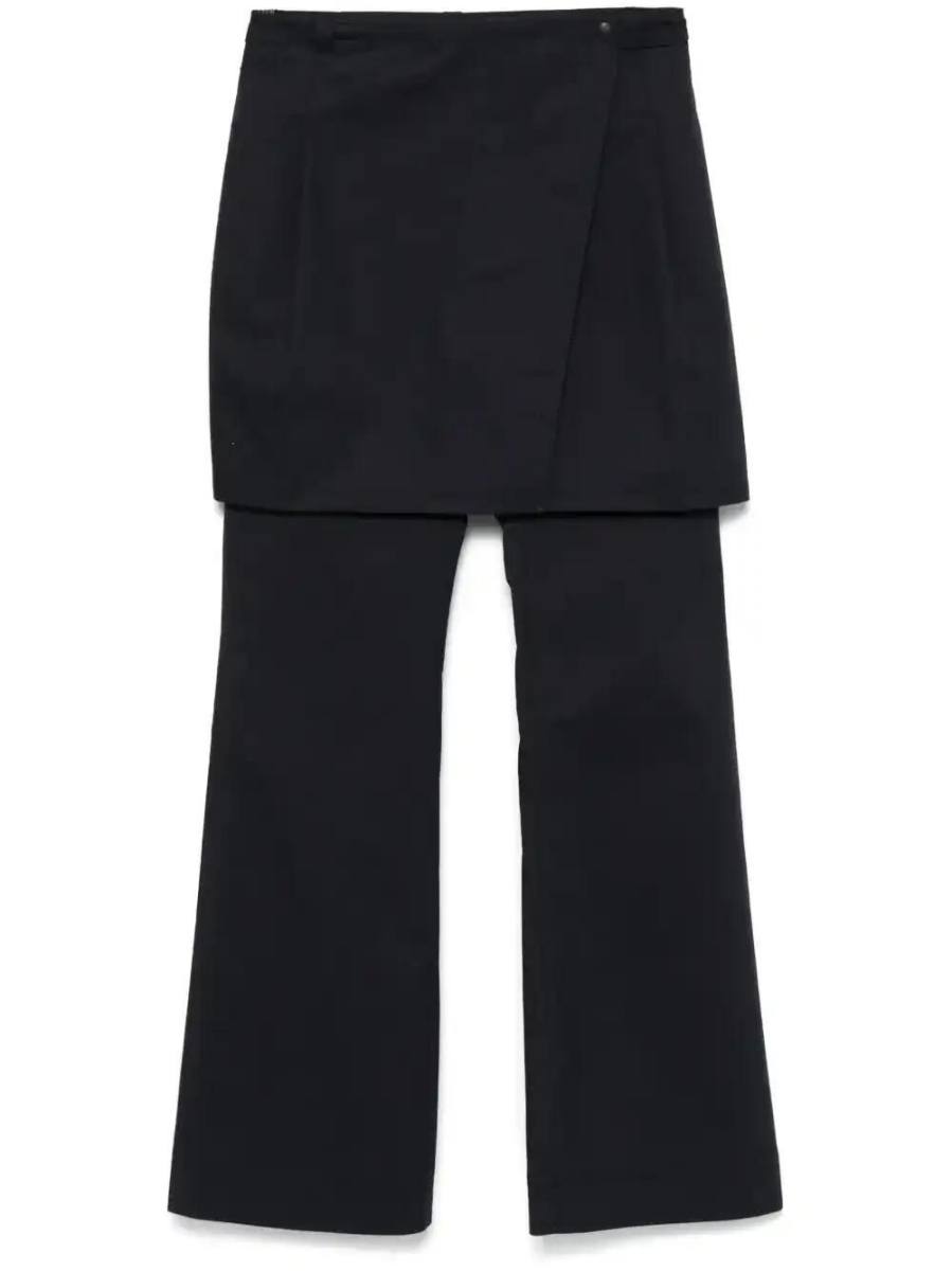 layered wrap trousers