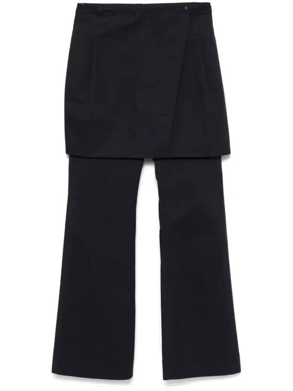 layered wrap trousers