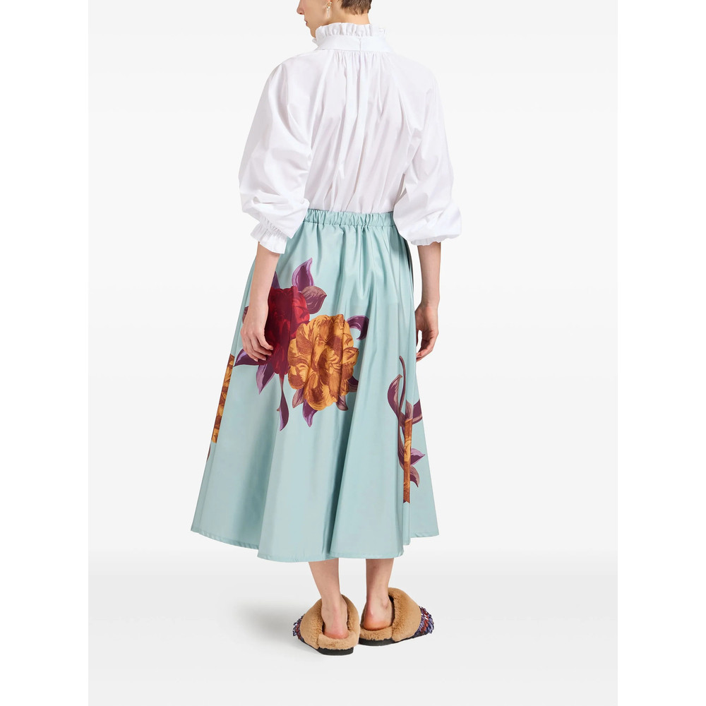 La Double J Floral-print Skirt