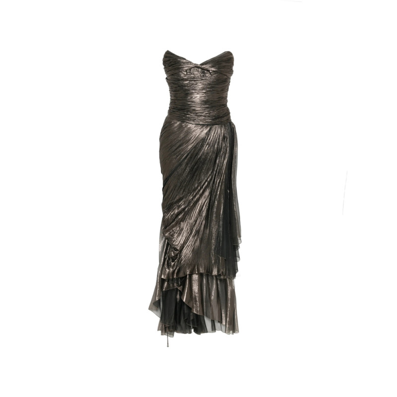 Maria Lucia Hohan Metallic-effect Lace-up Dress