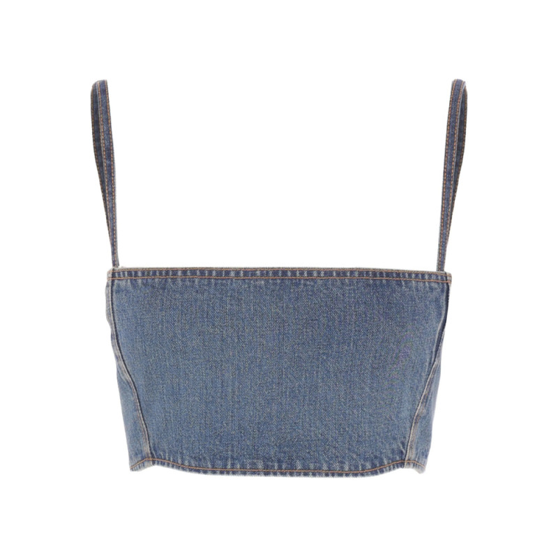Alaïa Cropped Denim Top