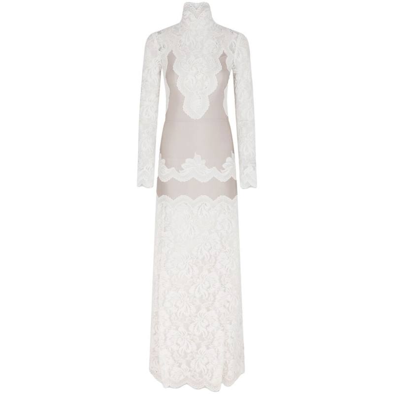 Rabanne Lace Jersey Maxi Dress
