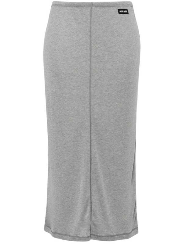 mélange-effect pencil skirt