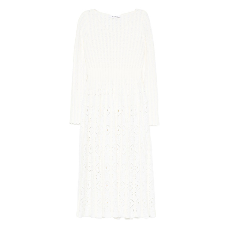 Antonino Valenti Eyelet Pleated Midi Dress
