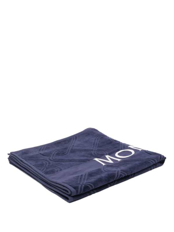 logo-jacquard beach towel
