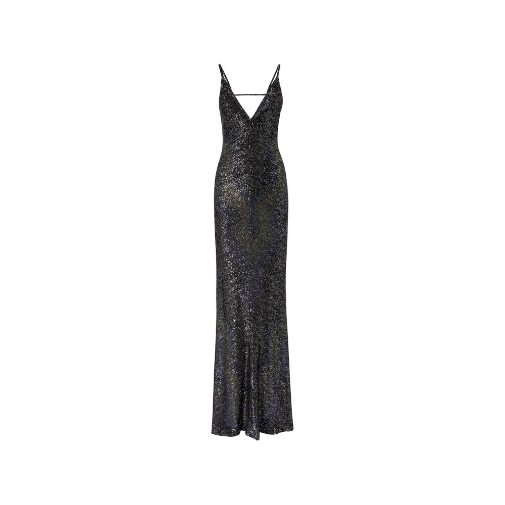Missoni Long Dégradé Knit Dress With Sequins
