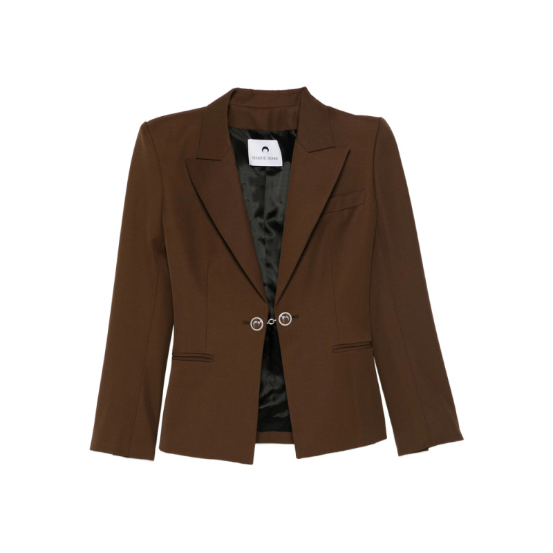 Marine Serre Buttoned Wool Jacket