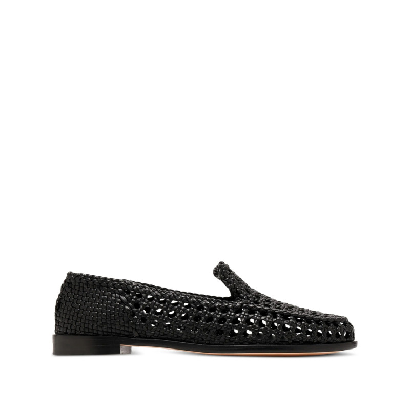 Dragon Diffusion Woven Leather Loafers