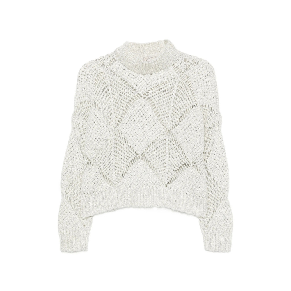 Antonelli Firenze Open-knit Sequin-embellished Sweater