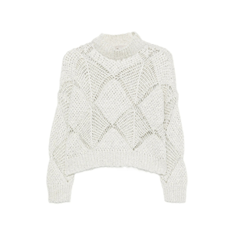 Antonelli Firenze Open-knit Sequin-embellished Sweater