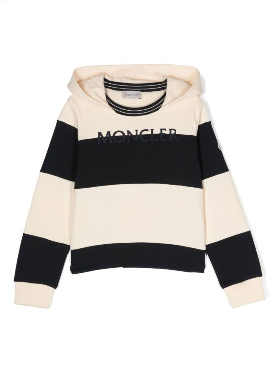 striped cotton hoodie