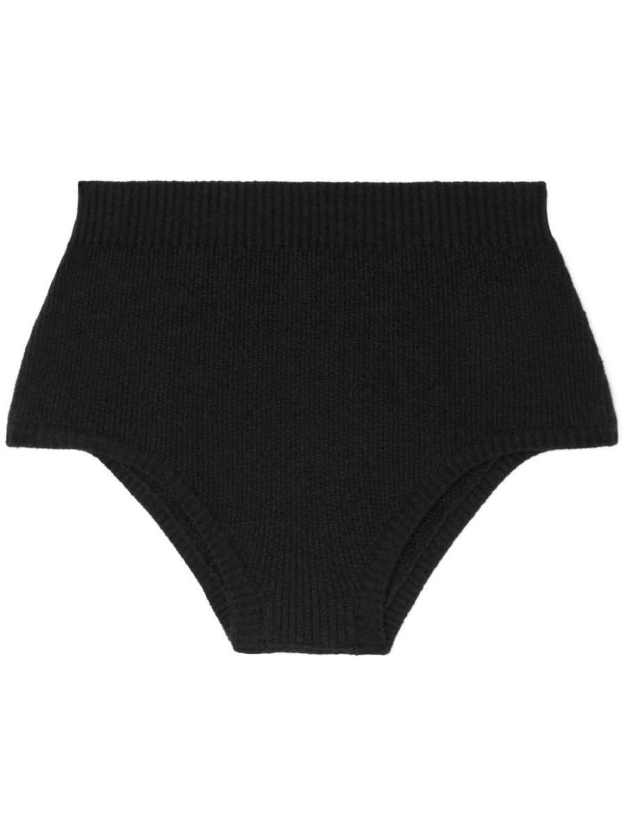 knitted high-waisted shorts