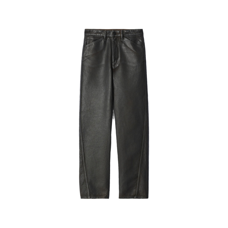 Lemaire Twisted Five-pocket Pants In Coated Denim