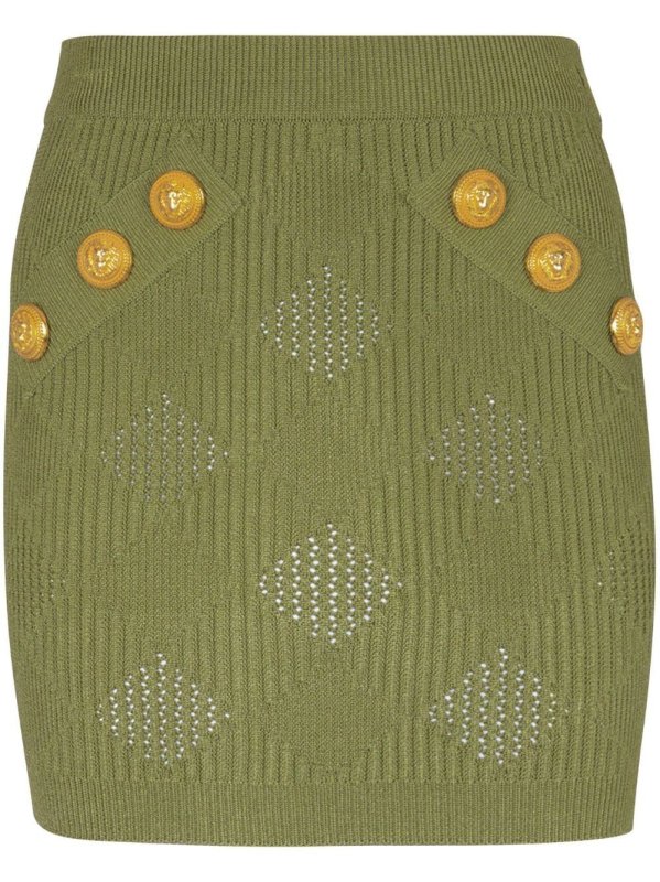 check-pattern mini skirt