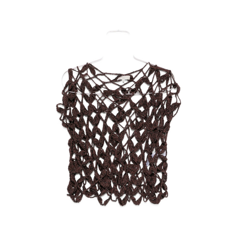 Antonelli Crochet Open Knit Top