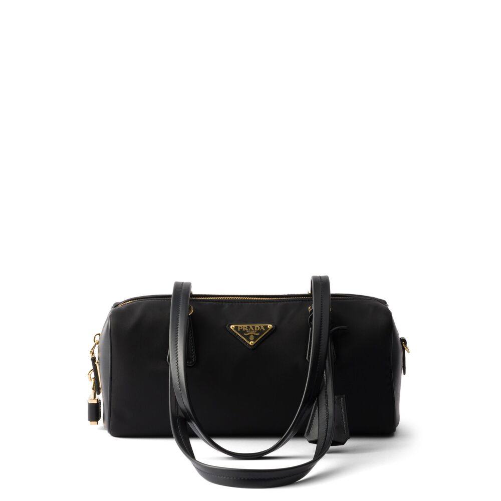 Prada Medium Re-nylon And Leather Tote Bag