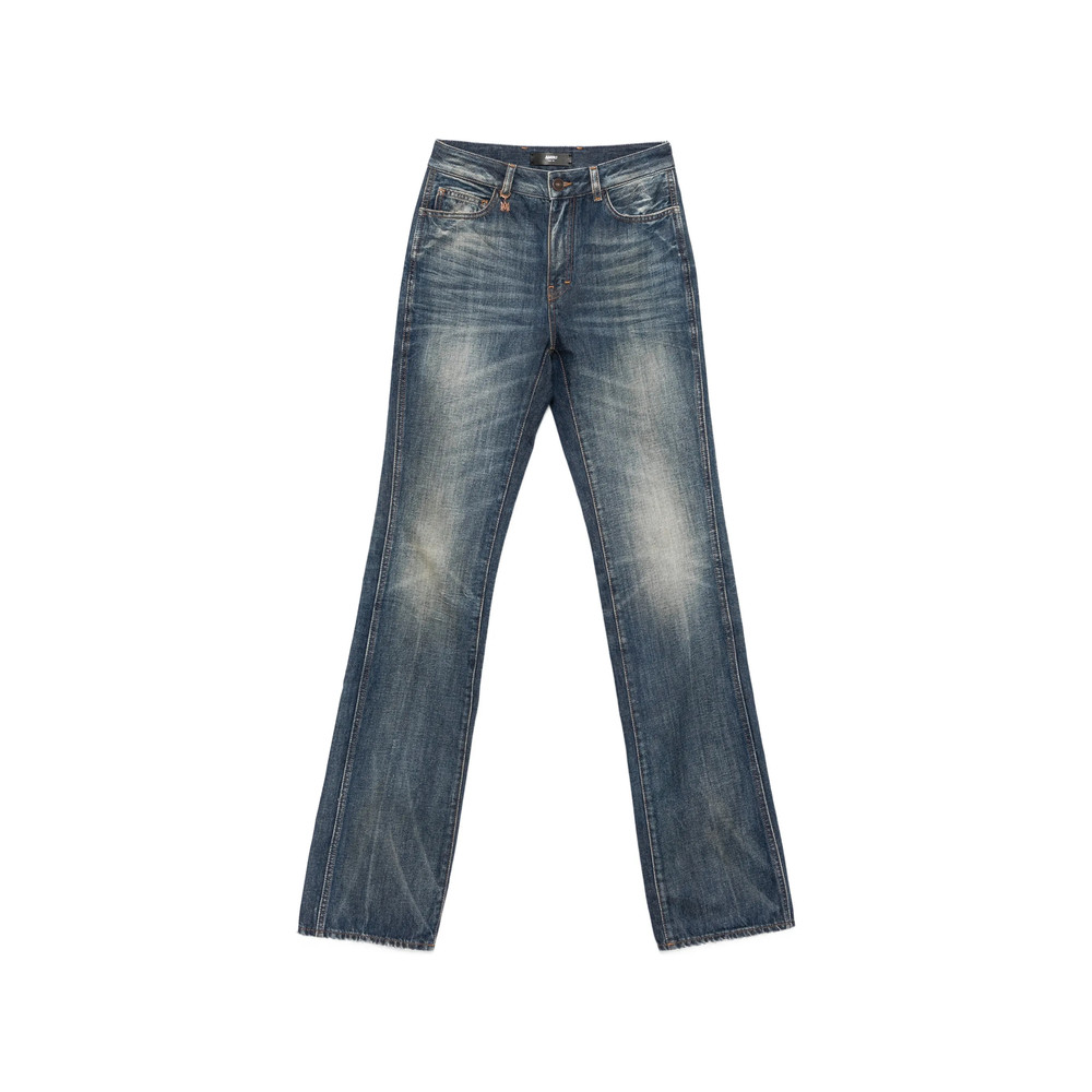 Amiri Monogram-charm Whiskered Straight-leg Jeans