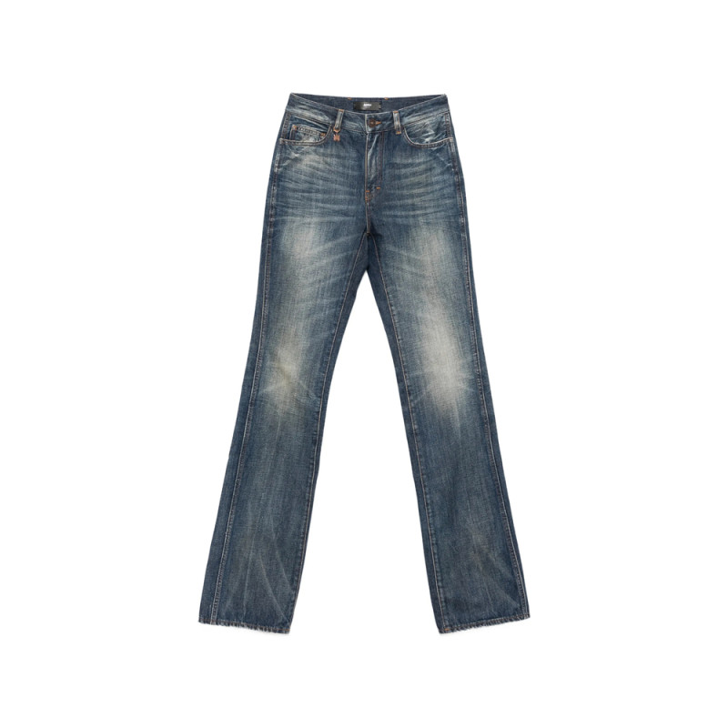 Amiri Monogram-charm Whiskered Straight-leg Jeans