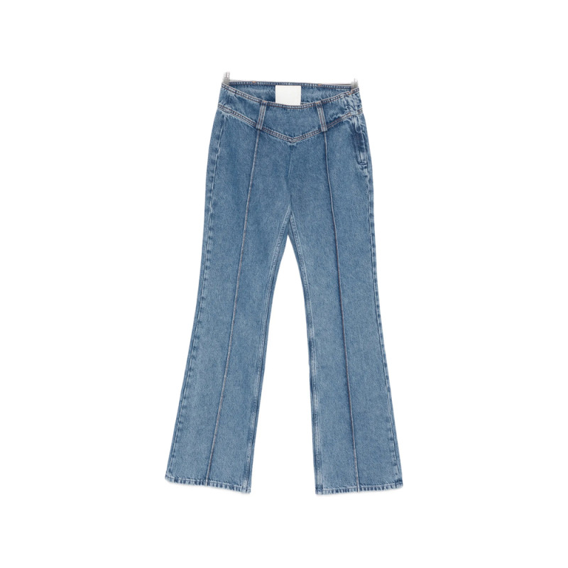 Mother SNACKS! The Pin Up Takeout Heel Seam-detail Jeans