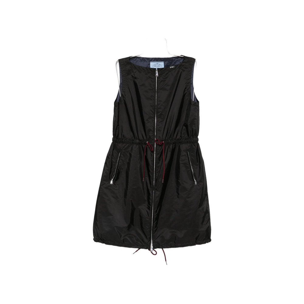 Prada Mini Drawstring-waist Sleeveless Dress