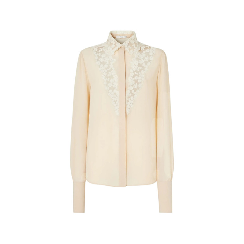 Fendi Parchment-coloured Georgette Shirt