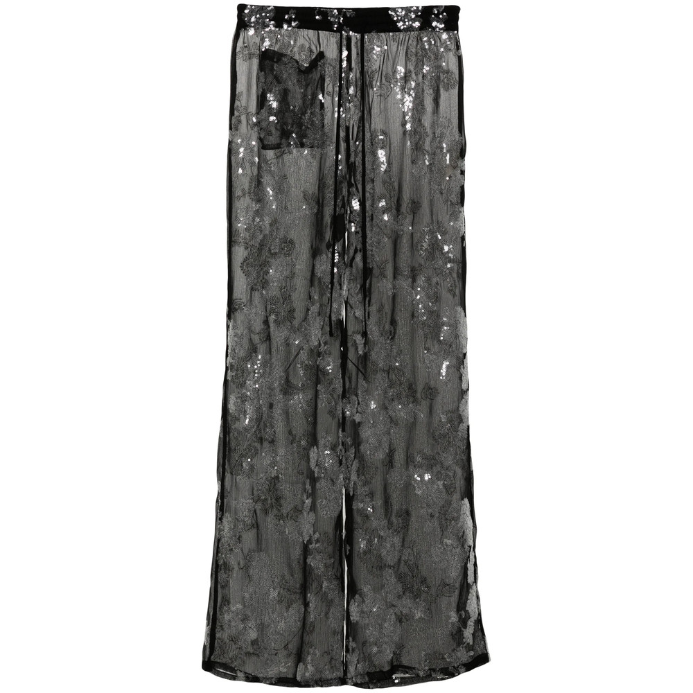 Siedres Nedi Sequinned Wide-leg Trousers