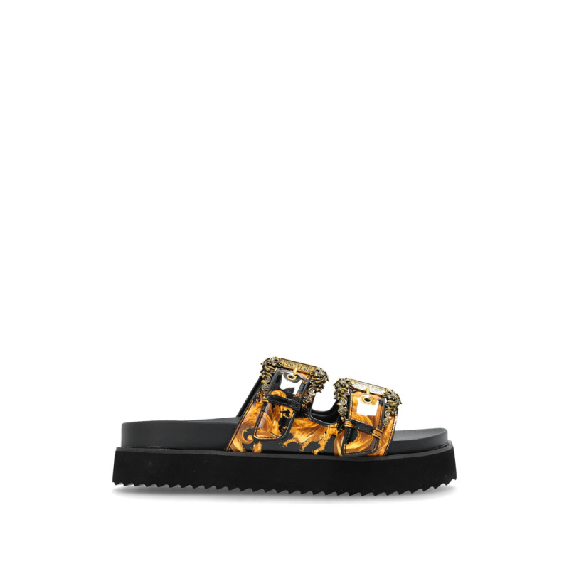 Versace Jeans Couture Buckled Barocco-print Sandals