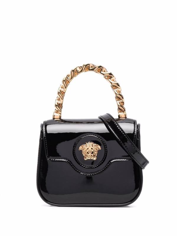 La Medusa patent mini bag