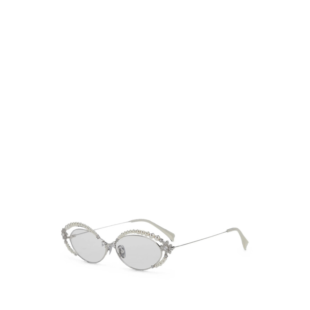 Yvmin Paradise Floral-detail Oval-frame Glasses