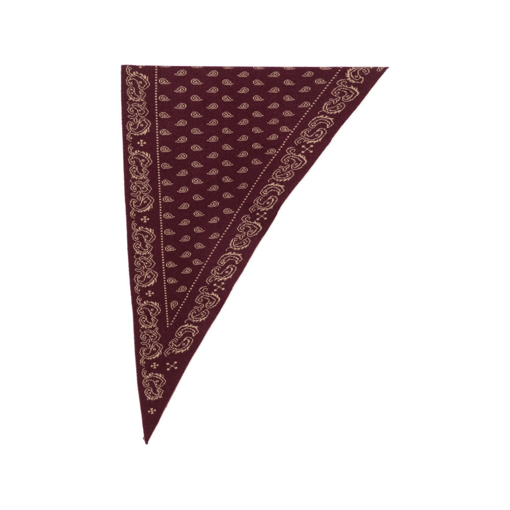 Guest In Residence Paisley-knit Triangle Scarf