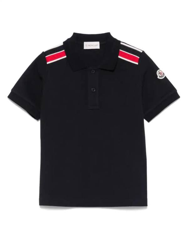 logo-patch polo shirt