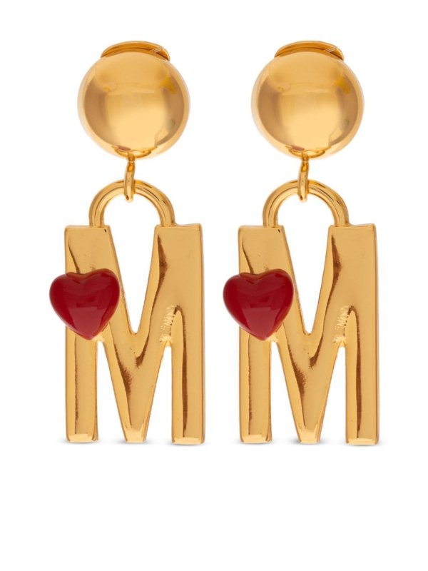 M-shaped clip-on earrings