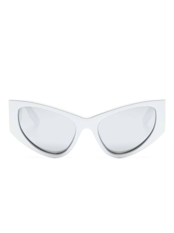logo-print D-frame sunglasses