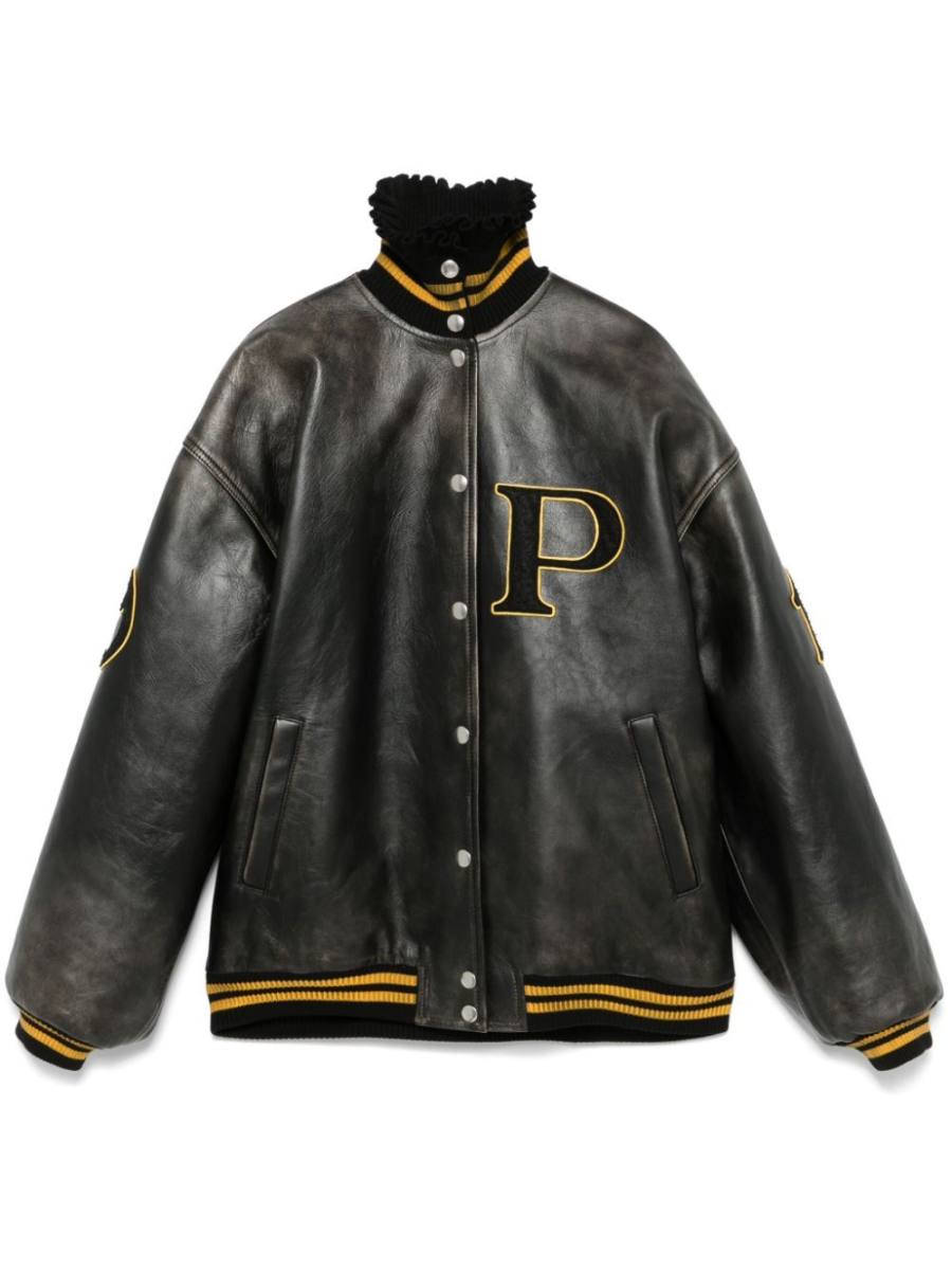 leather bomber jacket