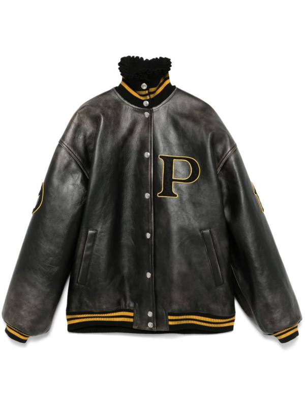 leather bomber jacket