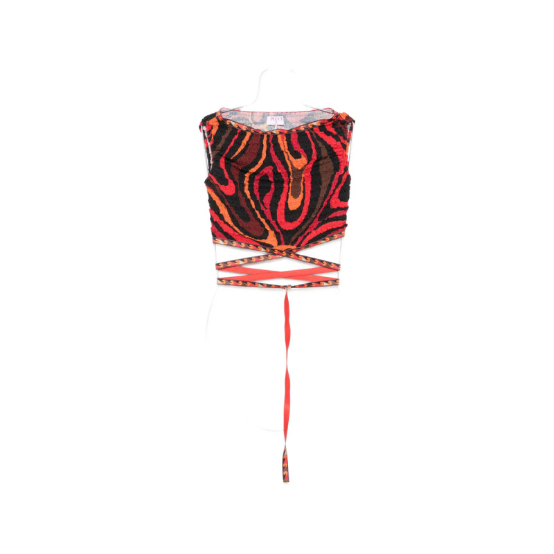 Pucci Marmo-print Wrap-around Top